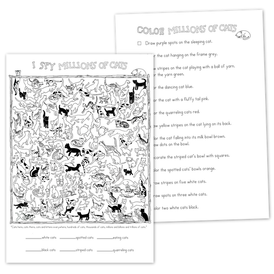 I Spy Millions of Cats | Counting & Coloring Activity (Wanda Gág)