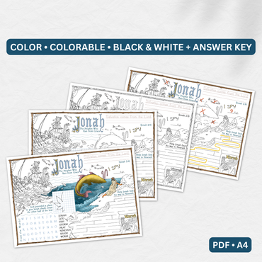 Jonah Bible Activity Placemat