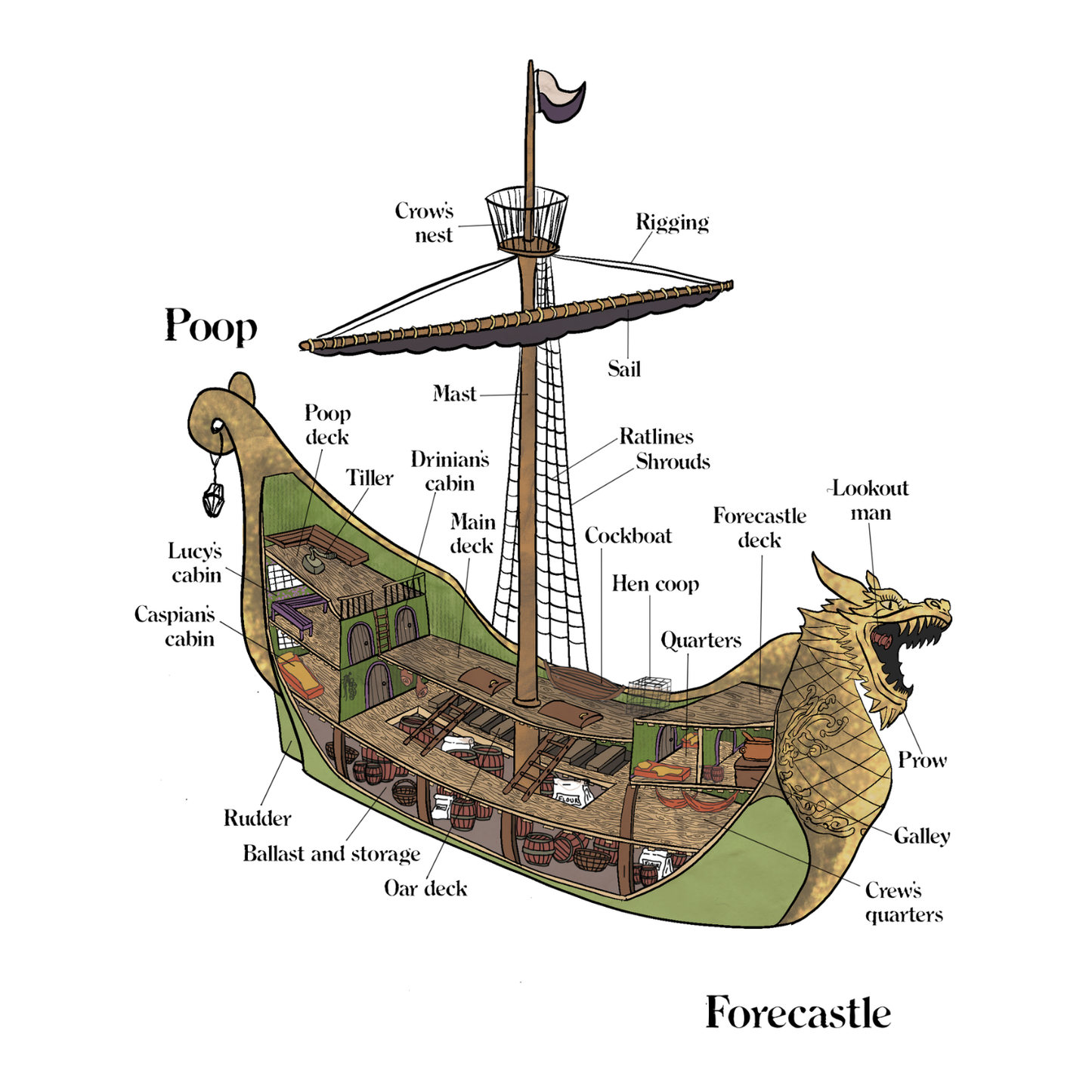 Narnia Ship Study & Vocabulary | The Voyage of the Dawn Treader