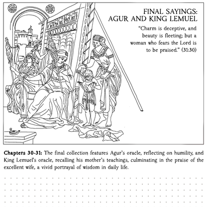 The Bible in Four Frames: THE WISDOM BOOKS — Reflect & Color Edition