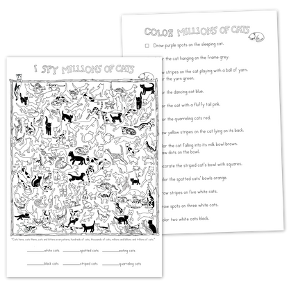 I Spy Millions of Cats | Counting & Coloring Activity (Wanda Gág)