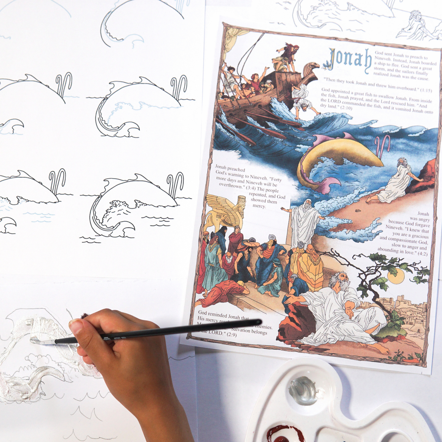 Jonah Bible Activity | Illustrated Bible Study | Sundayschool Activity