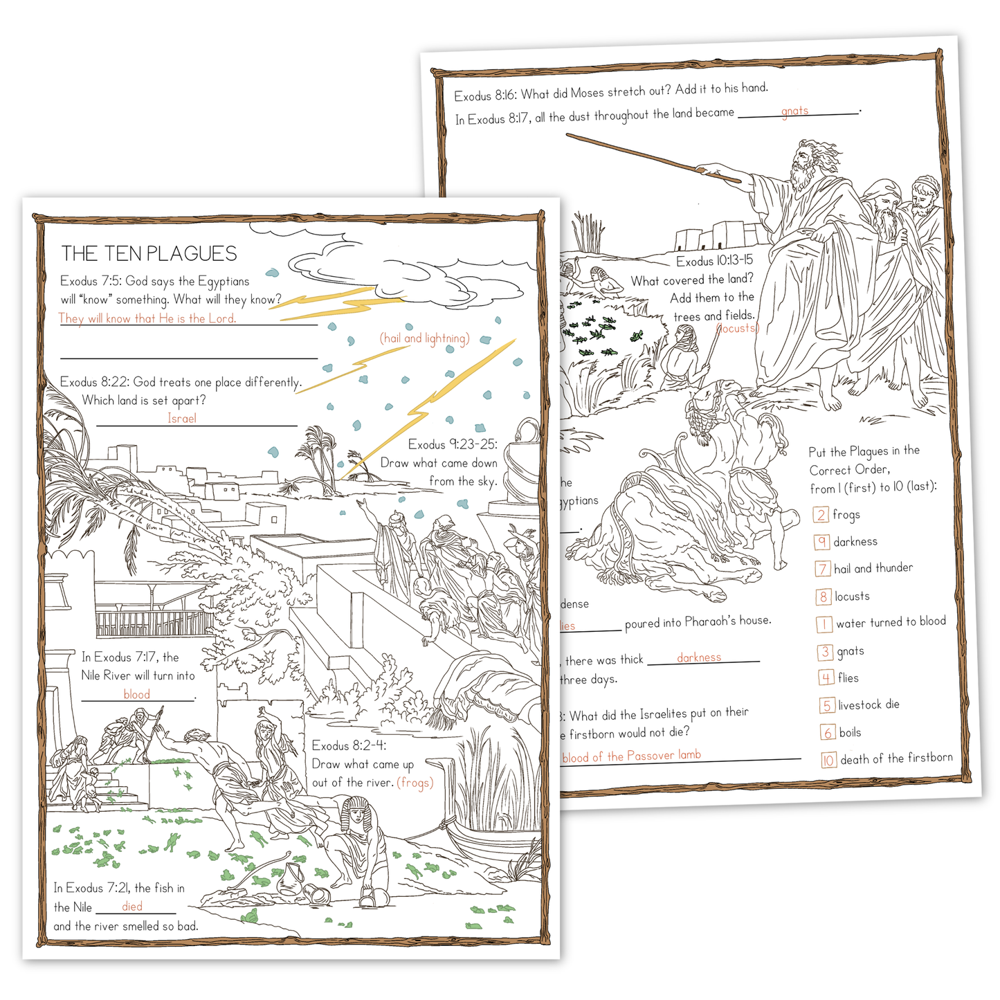 The Ten Plagues Scavenger Hunt | Exodus Bible Activity