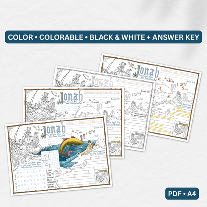 Jonah Bible Activity Placemat