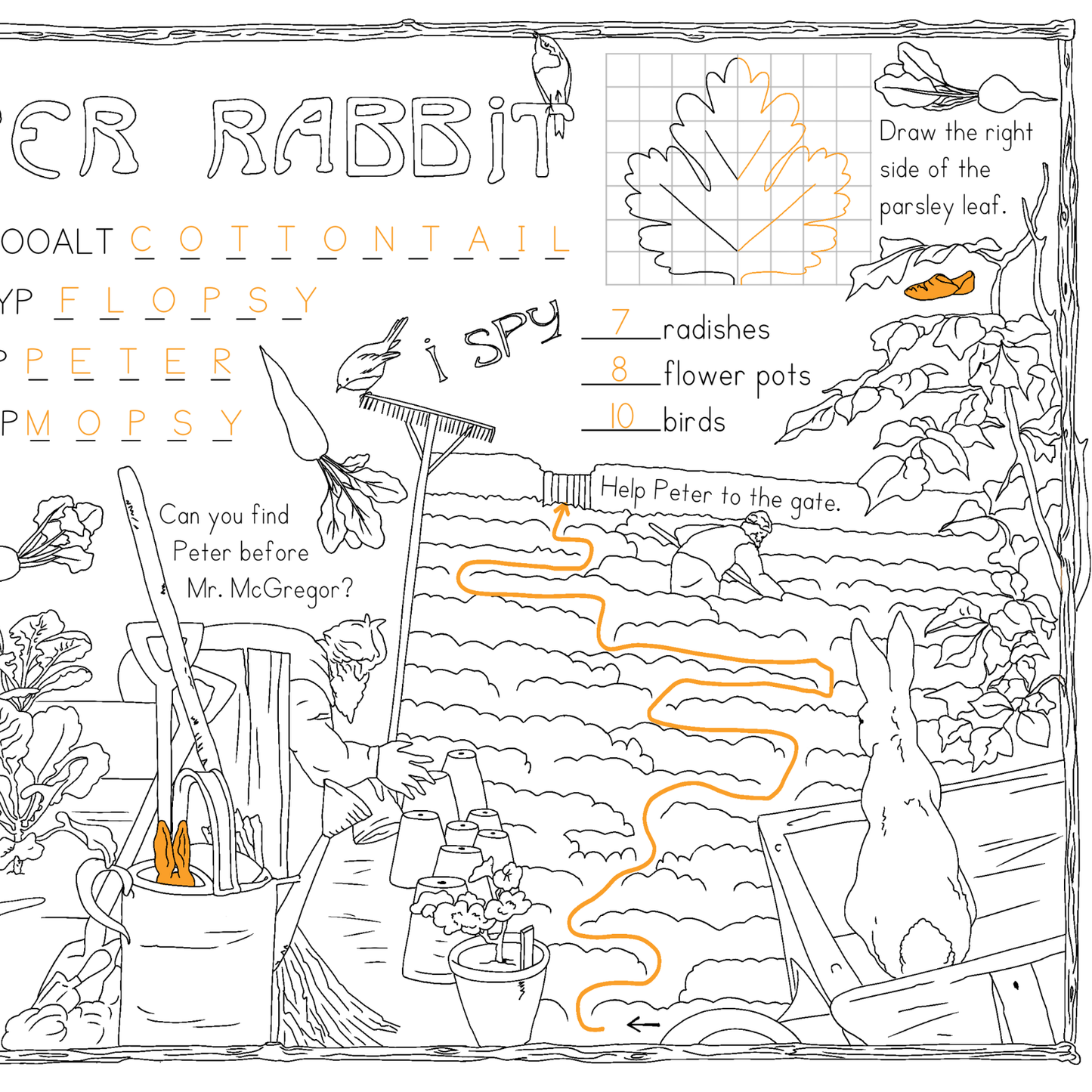 The Tale of Peter Rabbit Activity Placemat (Beatrix Potter)