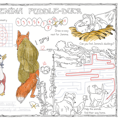 The Tale of Jemima Puddle-Duck Activity Placemat (Beatrix Potter)