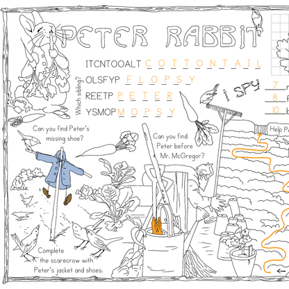 The Tale of Peter Rabbit Activity Placemat (Beatrix Potter)