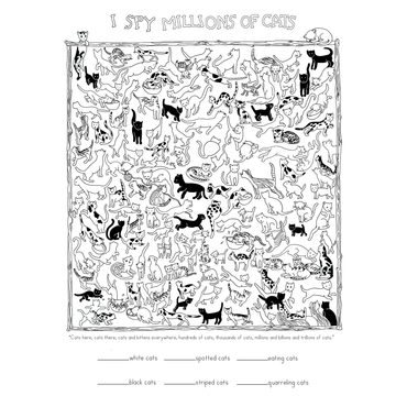 I Spy Millions of Cats | Counting & Coloring Activity (Wanda Gág)