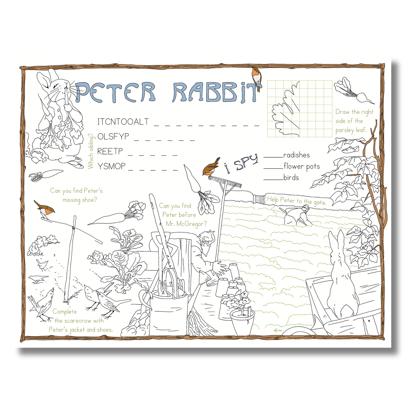 The Tale of Peter Rabbit Activity Placemat (Beatrix Potter)