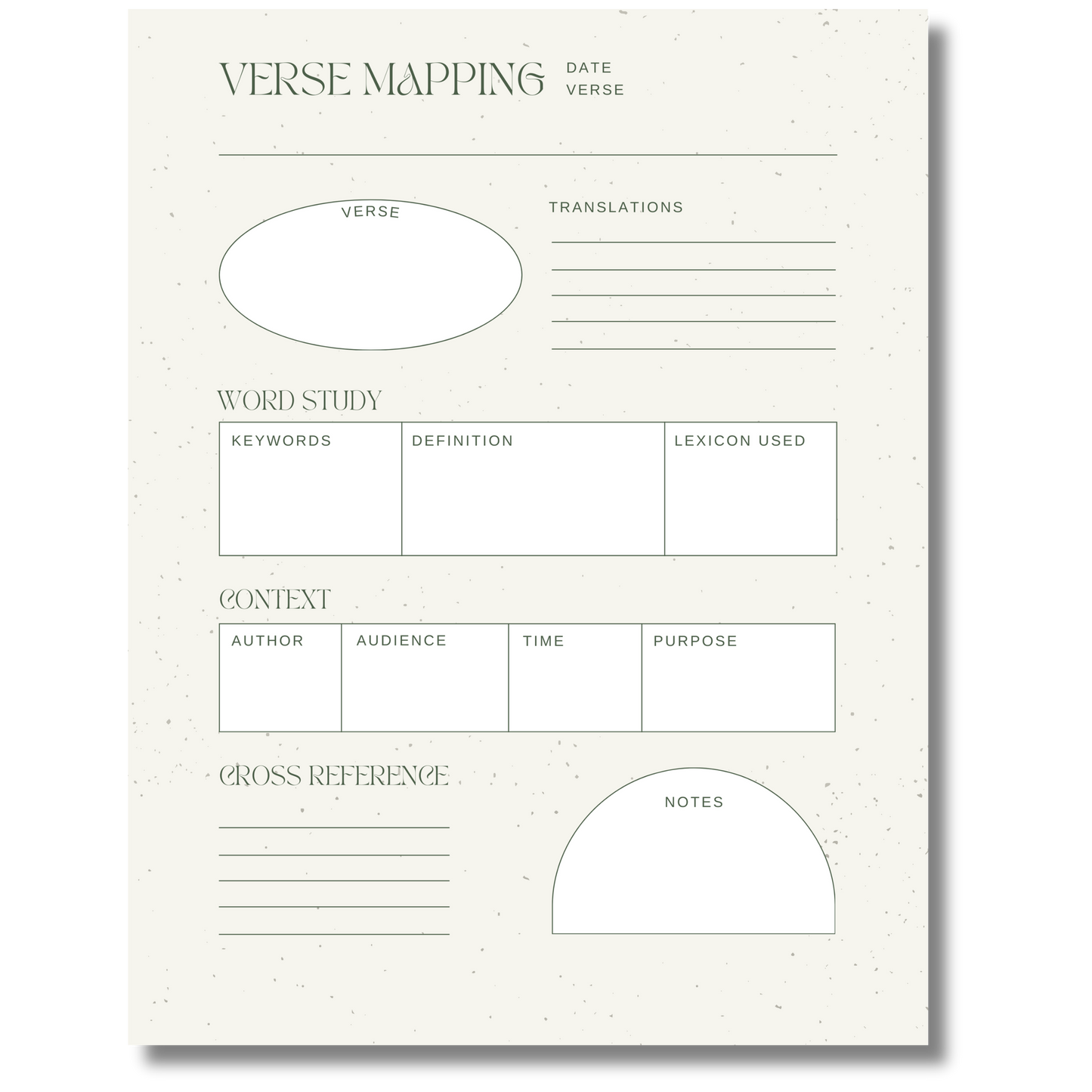 Verse Mapping Template