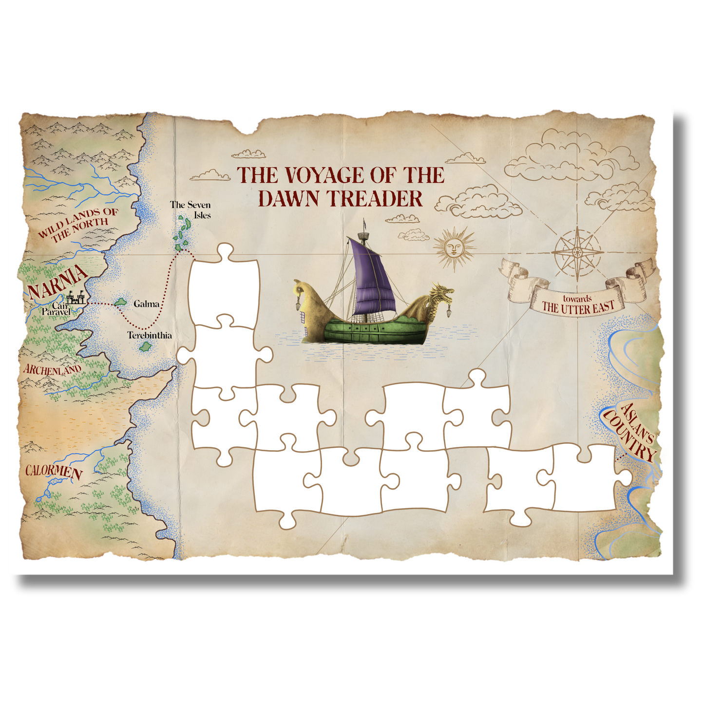 The Voyage of the Dawn Treader Map Activity Pack | Narnia Journey Puzzle Map