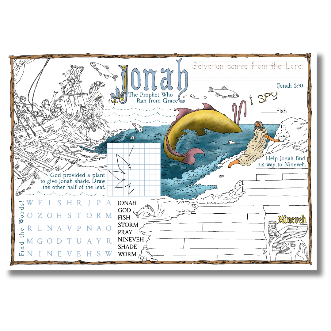 Jonah Bible Activity Placemat
