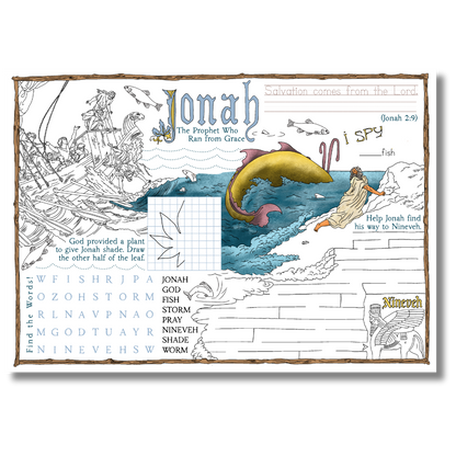 Jonah Bible Activity Placemat