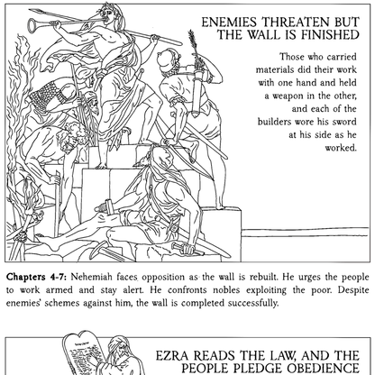 The Bible in Four Frames: THE HISTORY BOOKS — Reflect & Color Edition
